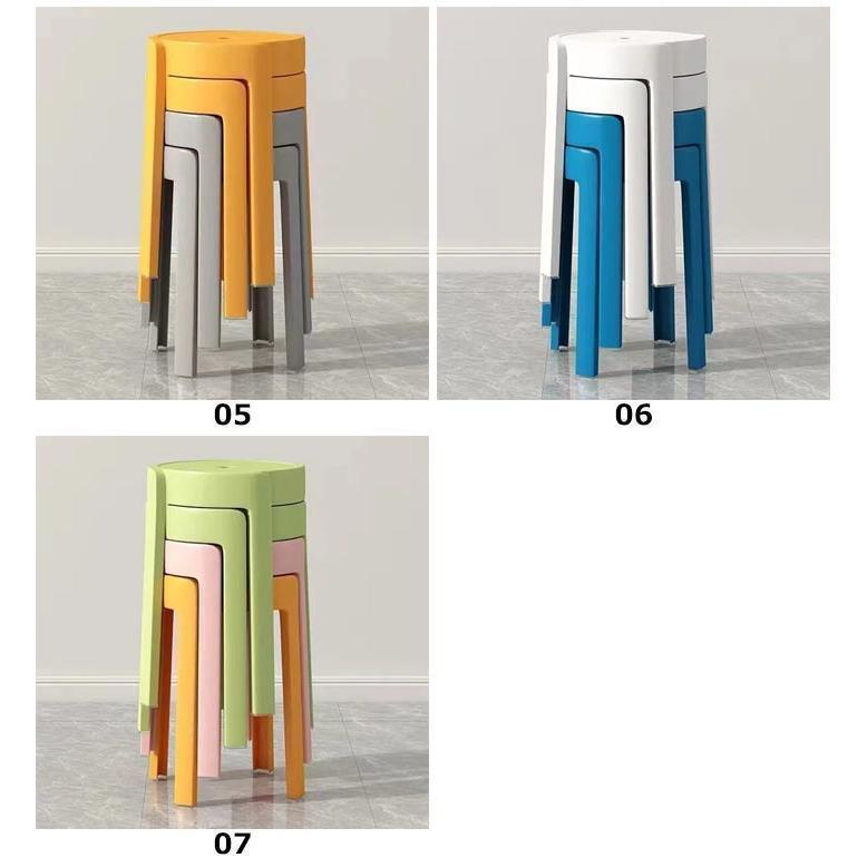 スタッキング スツール チェア スツール 4脚セット 椅子 イス いす カラフル ダイニング おしゃれ 北欧 玄関 スタッキング スツール 丸 丸椅子 | ブランド登録なし | 07