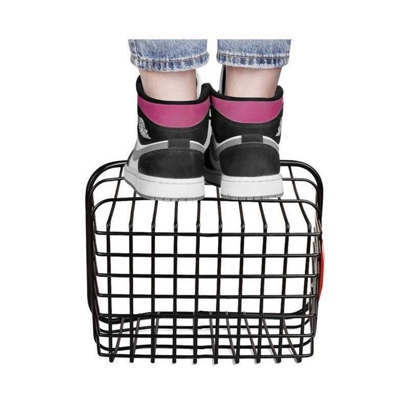 自転車用 リアバスケット 後ろカゴ 後ろかご 固定式 大容量 反射板付き スチール 荷物 荷台 通勤 通学 買い物 ブラック 黒 |  | 05