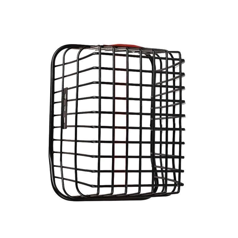 自転車用 リアバスケット 後ろカゴ 後ろかご 固定式 大容量 反射板付き スチール 荷物 荷台 通勤 通学 買い物 ブラック 黒 |  | 06