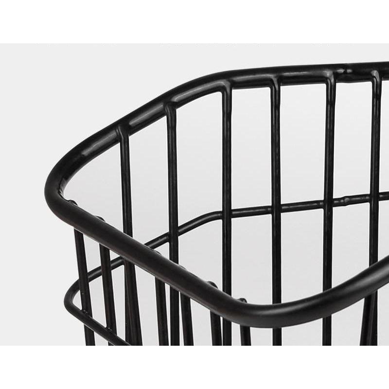 自転車用 リアバスケット 後ろカゴ 後ろかご 固定式 大容量 反射板付き スチール 荷物 荷台 通勤 通学 買い物 ブラック 黒 |  | 07