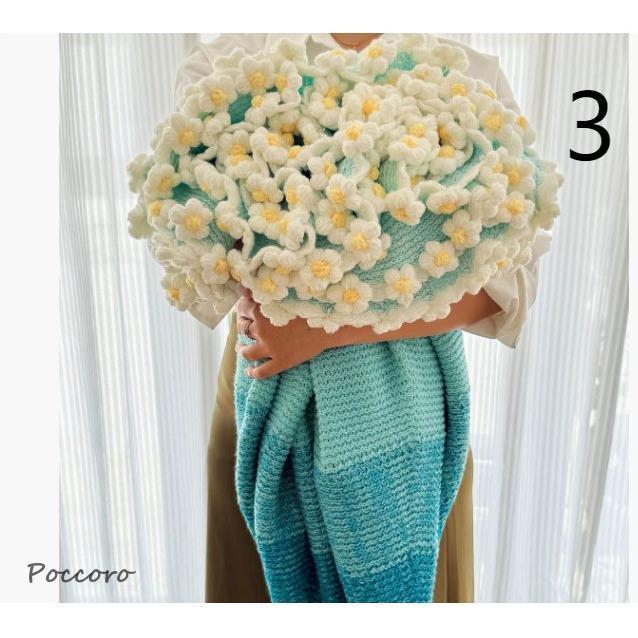 ブランケット 花束 毛布 シングル フラワー 花束ブランケット ひざ掛け グラデーションブランケット プレゼント | ブランド登録なし | 02