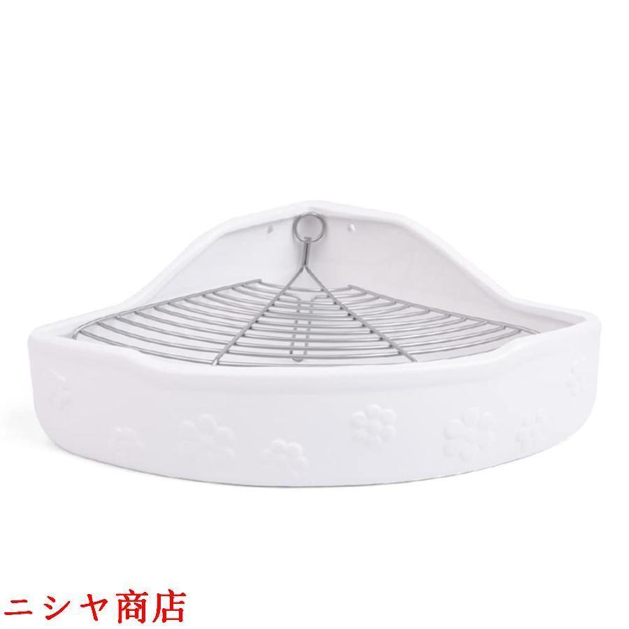 小動物用 陶器トワレ 飼育ケージ内装 チンチラ用陶器トワレ うさぎトイレ 三角消臭セットうさぎ用 噛み防止 うさぎのトイレ チンチラ用トイレ かわいい ペット | ブランド登録なし