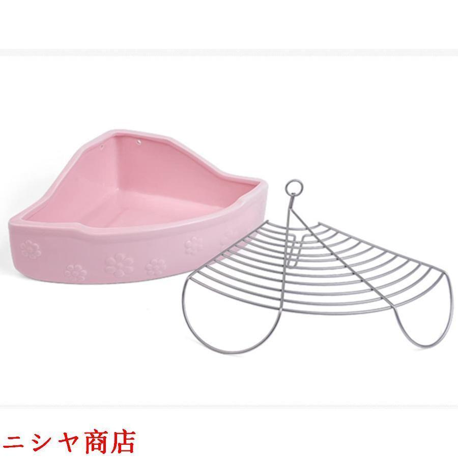 小動物用 陶器トワレ 飼育ケージ内装 チンチラ用陶器トワレ うさぎトイレ 三角消臭セットうさぎ用 噛み防止 うさぎのトイレ チンチラ用トイレ かわいい ペット | ブランド登録なし | 01