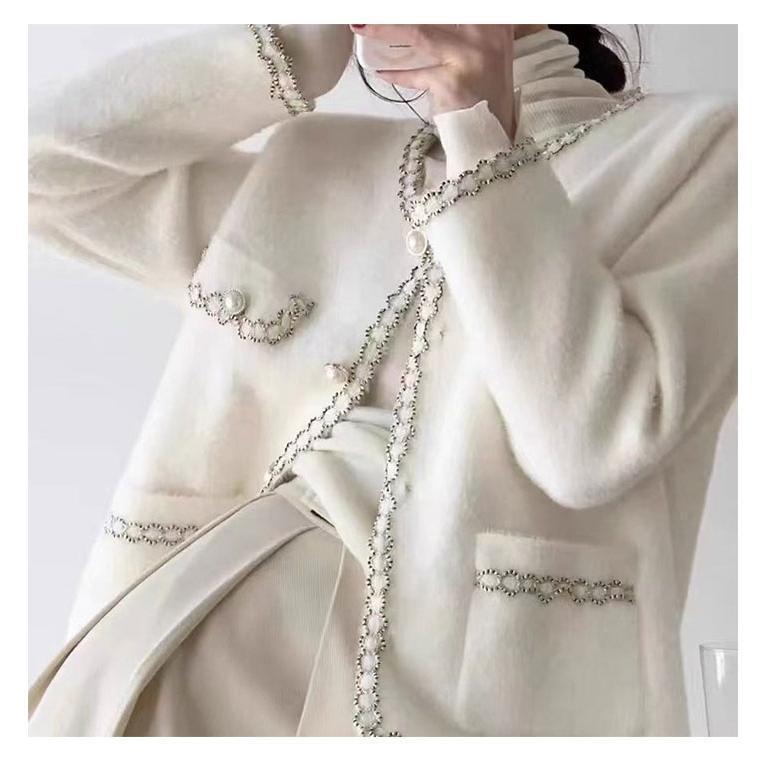 ツイードジャケット風 カーディガン レディース アウター ふわふわ ニットカーディガン ジャケット 羽織り 春 秋 冬 暖かい 可愛い 長袖 フォーマ | ブランド登録なし | 11