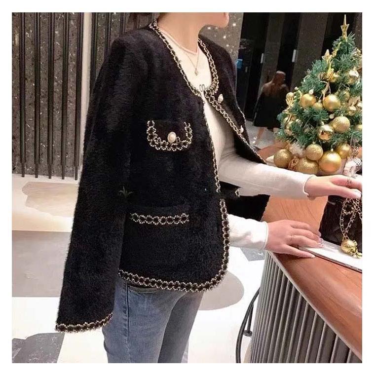 ツイードジャケット風 カーディガン レディース アウター ふわふわ ニットカーディガン ジャケット 羽織り 春 秋 冬 暖かい 可愛い 長袖 フォーマ | ブランド登録なし | 17