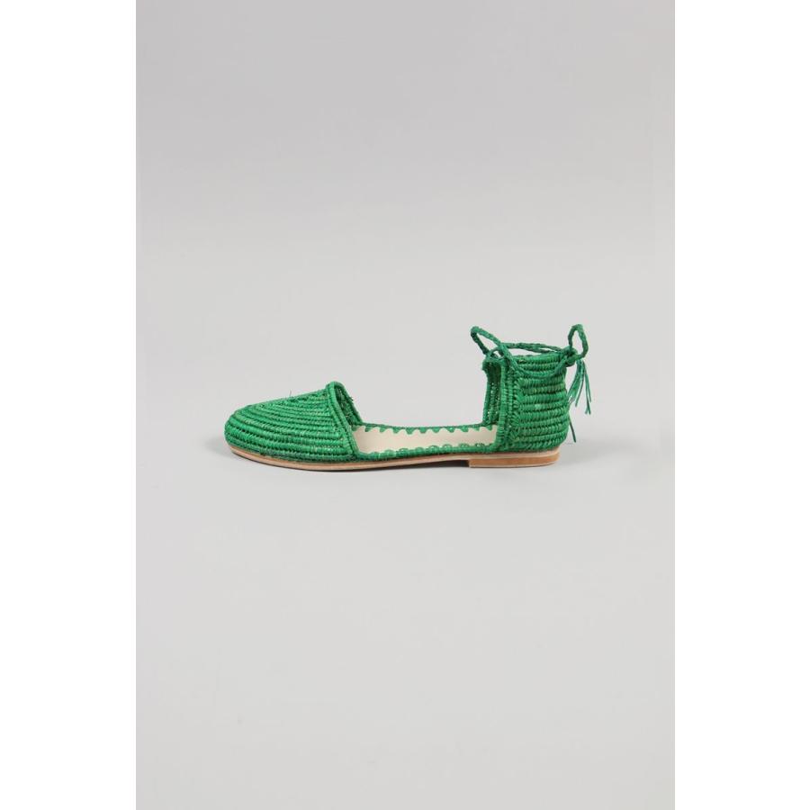 【P5倍 / SALE】LACE UP RAFFIA SANDALA-GREEN(kise005) Kiira(キーラ) | 