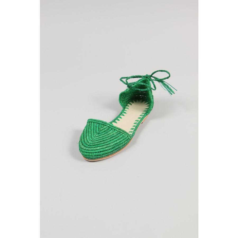 【P5倍 / SALE】LACE UP RAFFIA SANDALA-GREEN(kise005) Kiira(キーラ) |  | 01