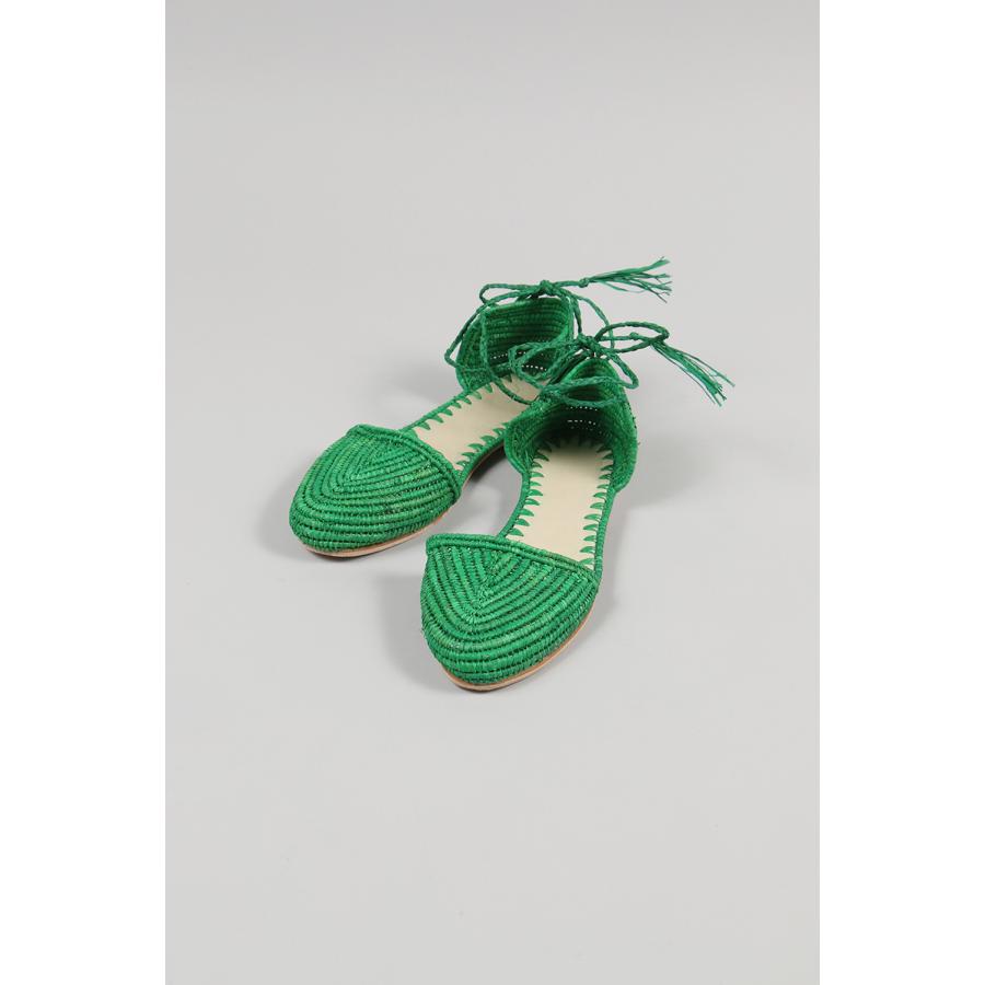 【P5倍 / SALE】LACE UP RAFFIA SANDALA-GREEN(kise005) Kiira(キーラ) |  | 09