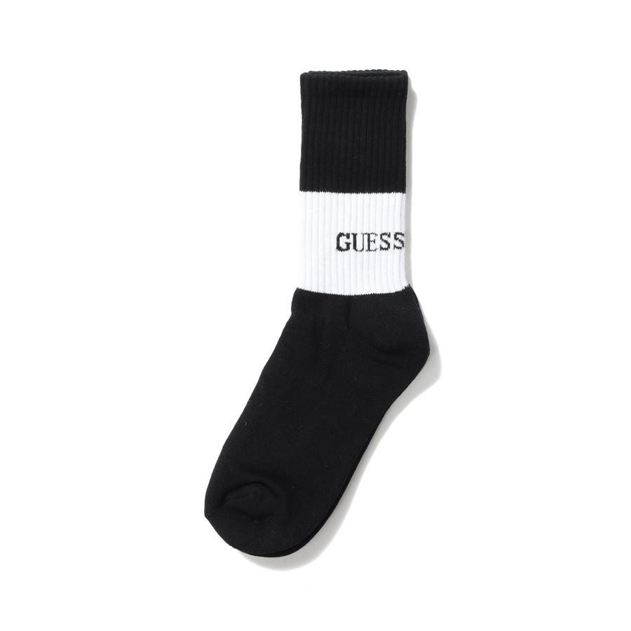 【P5倍 / SALE】2Tone Socks-BLACK (GRSS19-006) Guess Green Label(ゲスグリーンレーベル) | GUESS GREEN LABEL