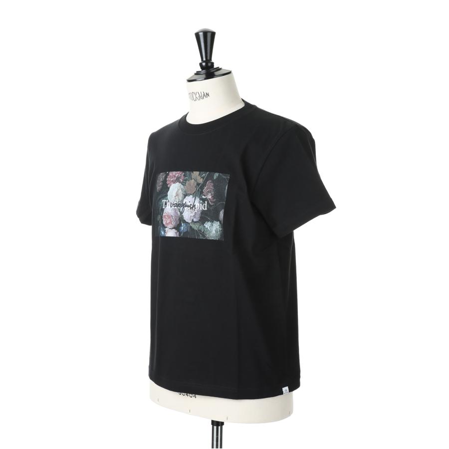 【P5倍 / SALE】Flower Photo Message Crew Neck T Shirt -BLACK (VGC1231) Vanquish(ヴァンキッシュ) |  | 01