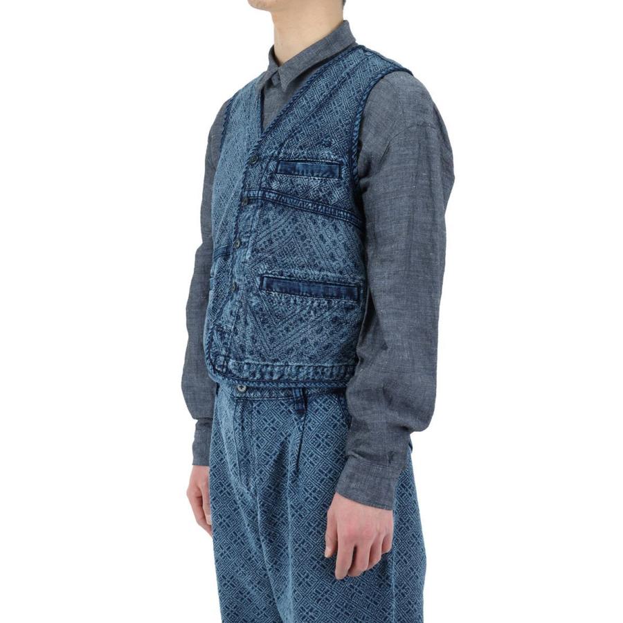 新色追加 Porter Classic SASHIKO PULLOVER VEST BLUE ポータークラシック《 刺し子 プルオーバーベスト 》ブルー Porter Classic SASHIKO PULLOVER VEST BLUE ポータークラシック《 刺し子 プルオーバーベスト 》ブルー