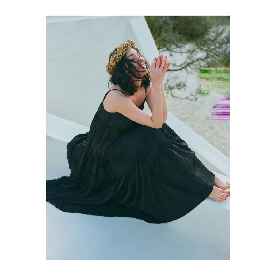 【P5倍 / SALE】GYPSET RUCKLE FLARED DRESS -Black (TNH21100-37) The Newhouse(ザニューハウス) | THE NEWHOUSE | 06