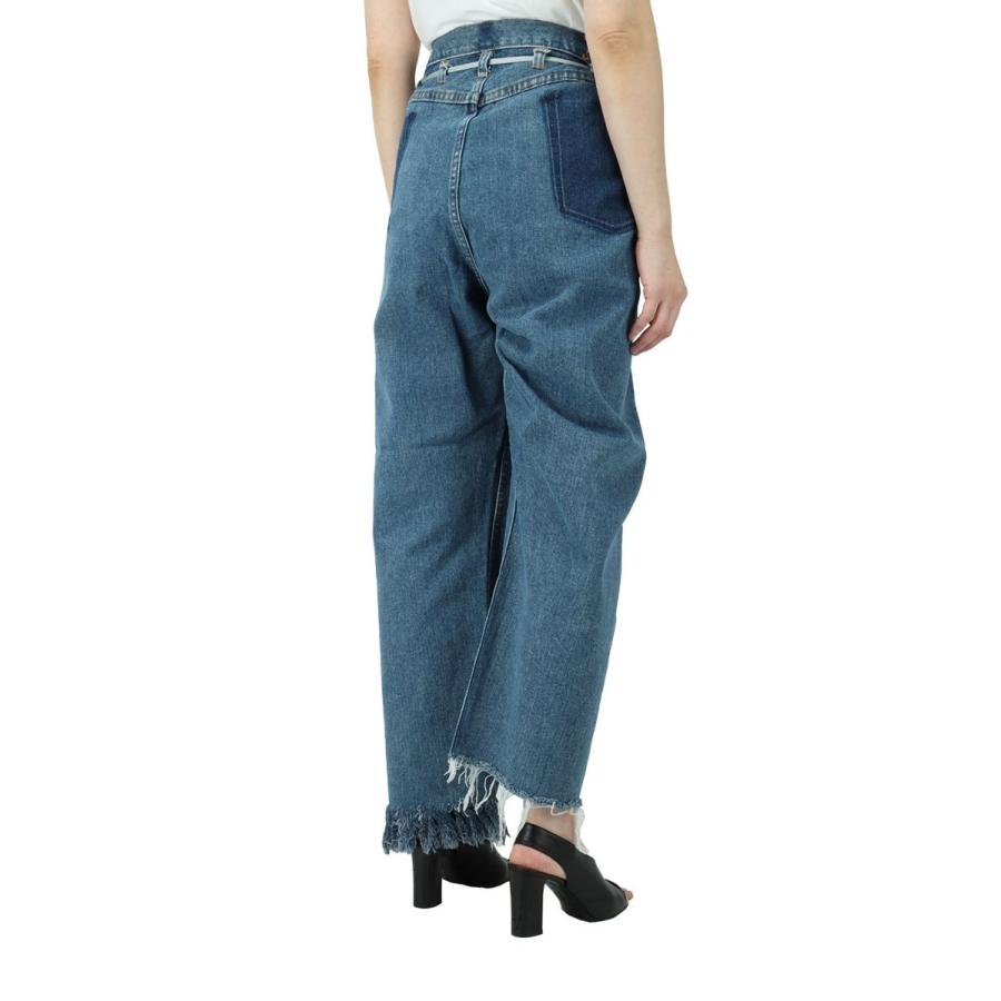 魅了魅了VINTAGE REWORK BIGGY PANTS -BLUE Ssize-20 Maison Eureka