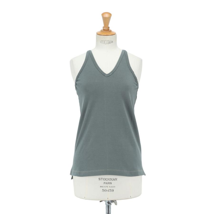 【P5倍 / SALE】V-NECK AMERICAN SLEEVE -SAGE GREEN(21SCT-#725L) Jane Smith(ジェーンスミス) | 