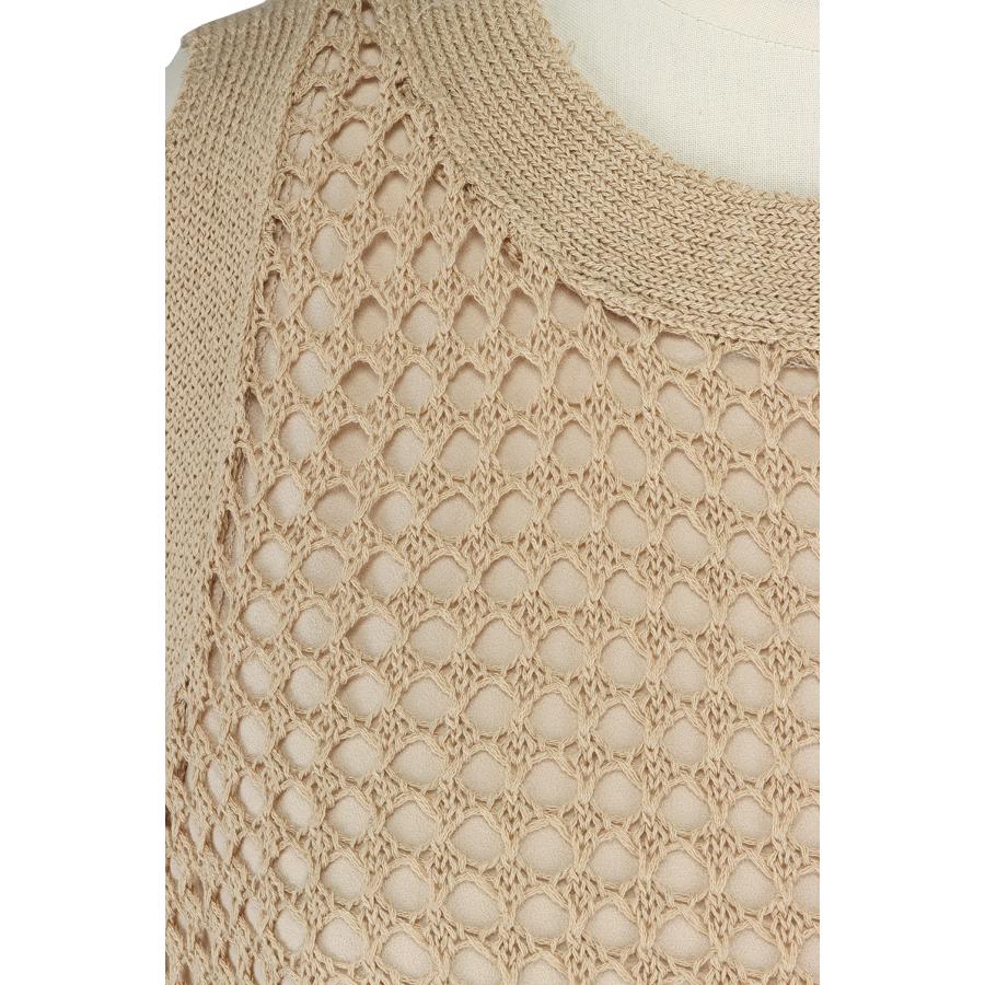 【SALE】TODAYFUL トゥデイフル  Mesh Knit Tops -BEIGE(12110501) | TODAYFUL | 04