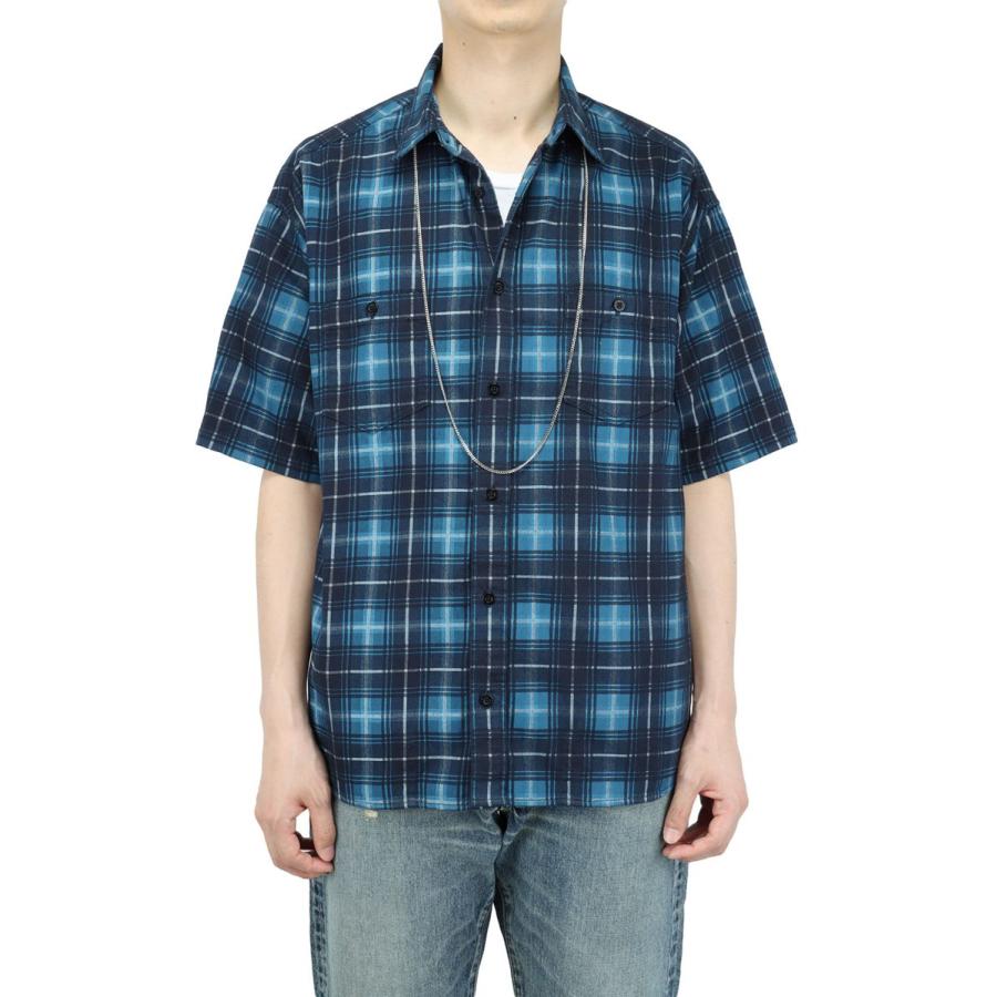 60%OFF】Oldmans Check Denim Necklace S/S Work SH (2106-5002 