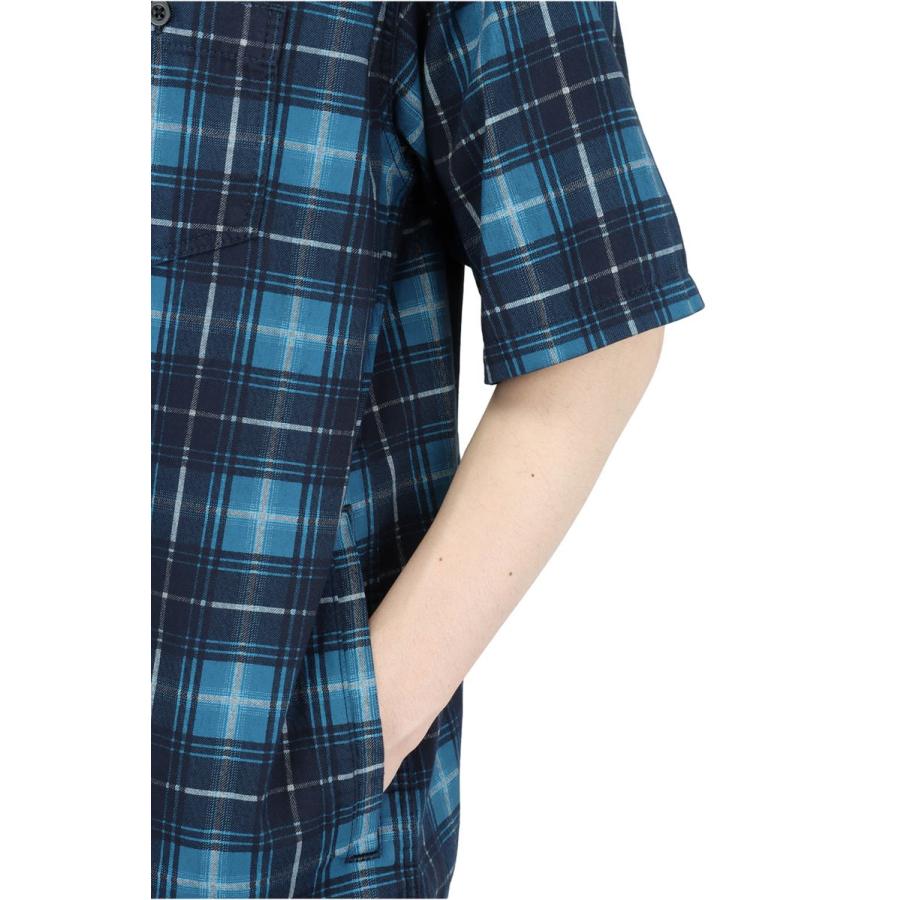 60%OFF】Oldmans Check Denim Necklace S/S Work SH (2106-5002 