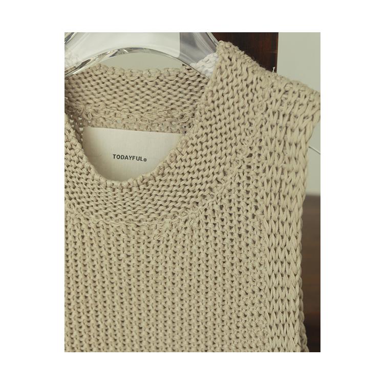 TODAYFUL トゥデイフル  Line Knit Tanktop-NATURAL(12110523)(R) | TODAYFUL | 07