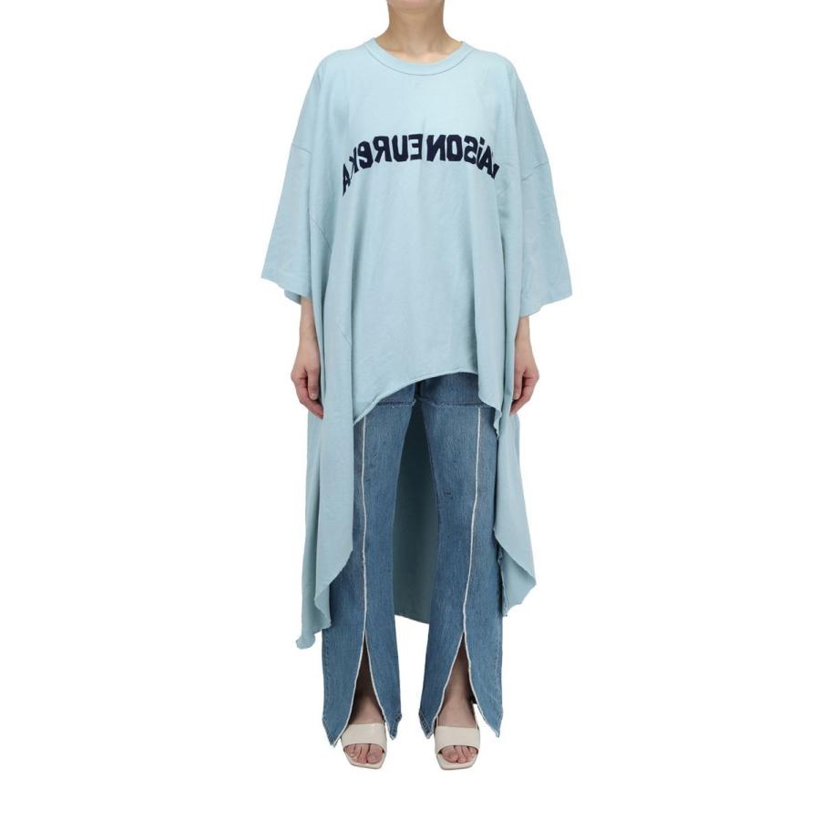 FLOCKY DRAPE BIG T -SODA BLUE (297) Maison Eureka(メゾンエウレカ)
