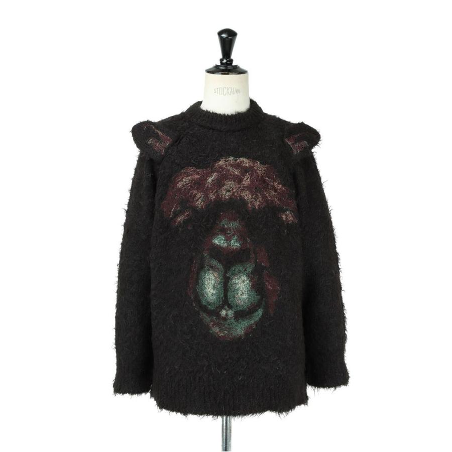 doublet ANIMAL FUR CUT OFF PULLOVER