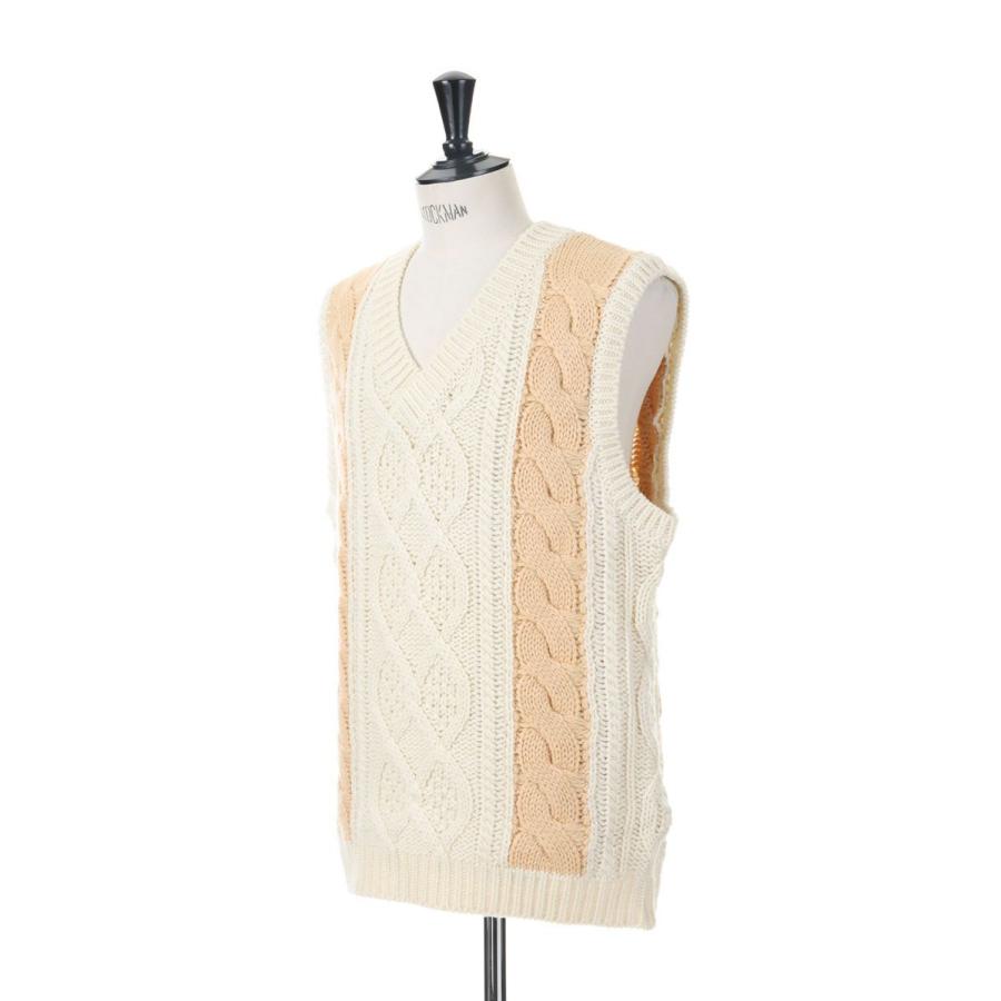 【P5倍 / SALE】Cable Stitch Vest(DWUB039)-White- Digawel(ディガウェル) | DIGAWEL | 01