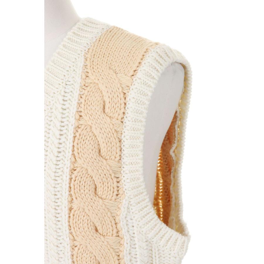【P5倍 / SALE】Cable Stitch Vest(DWUB039)-White- Digawel(ディガウェル) | DIGAWEL | 03