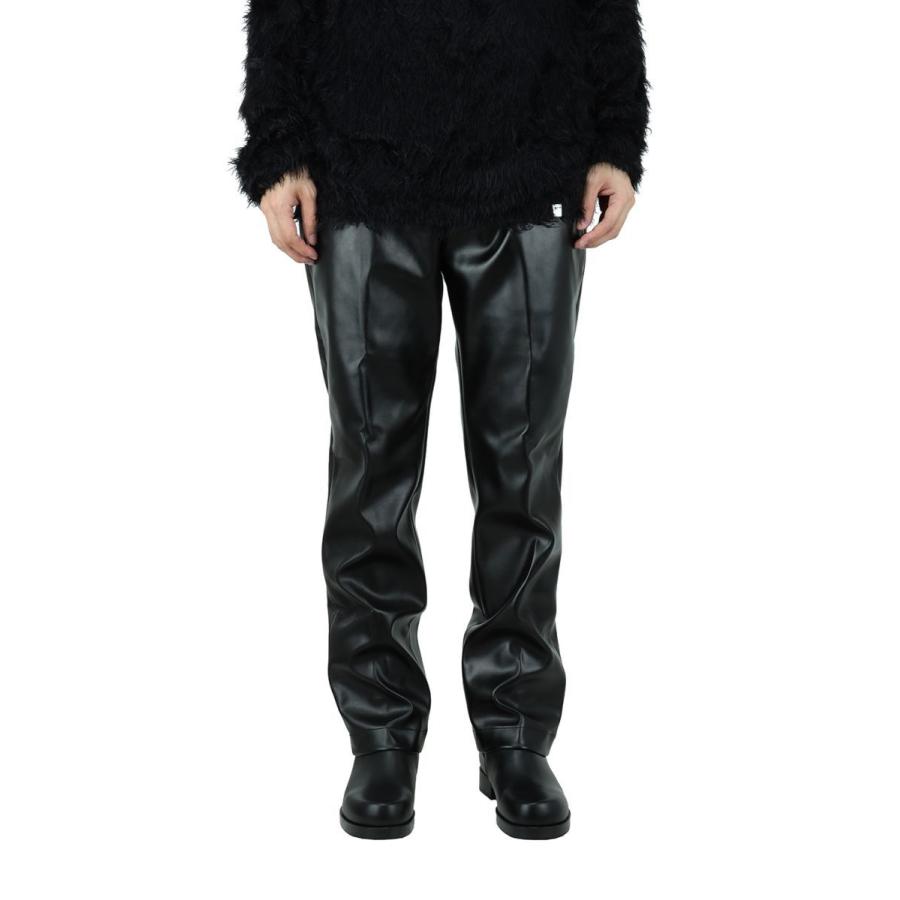 MAGIC STICK 【60%OFF】Synthetic Leather Slacks / Black（21AW-MS10 