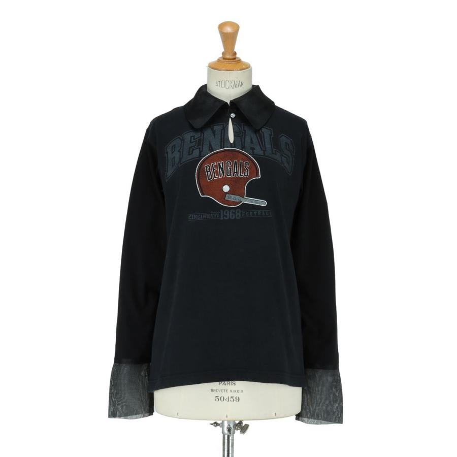 【SALE / 60%OFF】Organdy Collar T Long -BLACK  L-size-2 (SR-21AW-29) SREU(スリュー)