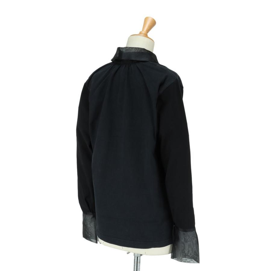 【P5倍 / SALE】Organdy Collar T Long -BLACK  L-size-2 (SR-21AW-29) SREU(スリュー) |  | 02