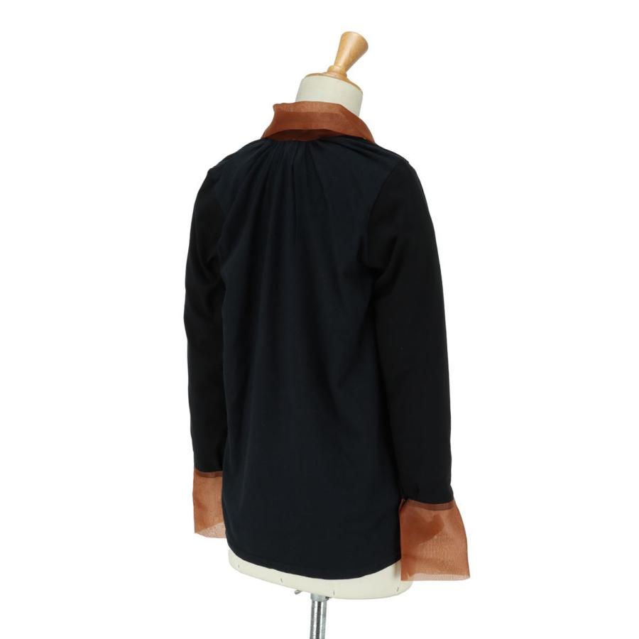 【P5倍 / SALE】Organdy Collar T Long  -BROWN M-size-2  (SR-21AW-29) SREU(スリュー) |  | 02