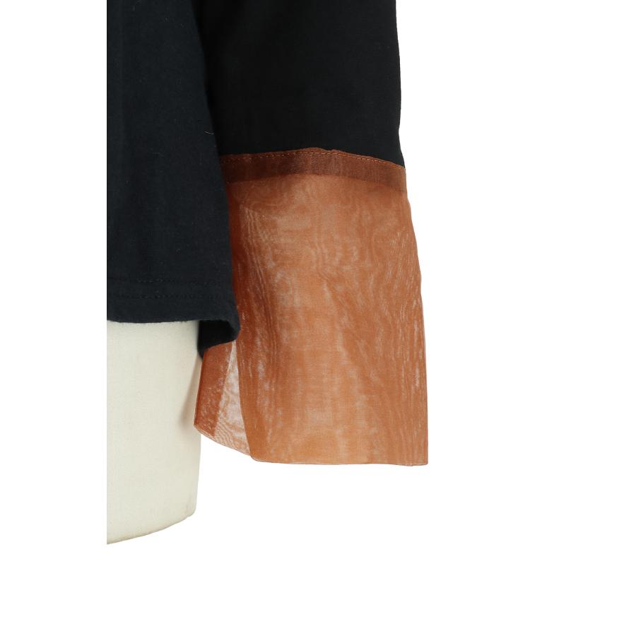 【P5倍 / SALE】Organdy Collar T Long  -BROWN M-size-2  (SR-21AW-29) SREU(スリュー) |  | 07