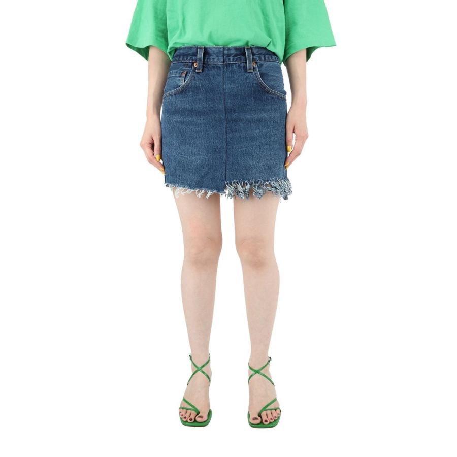 【P5倍 / SALE】circa make cutback fring denim mini skirt-Blue26size1(ccbs-04) 77circa(ナナナナサーカ) | 77circa