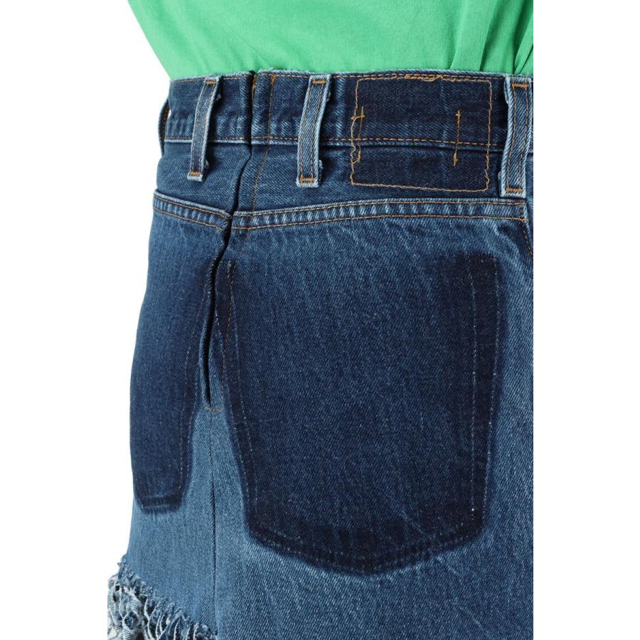 【P5倍 / SALE】circa make cutback fring denim mini skirt-Blue26size1(ccbs-04) 77circa(ナナナナサーカ) | 77circa | 04