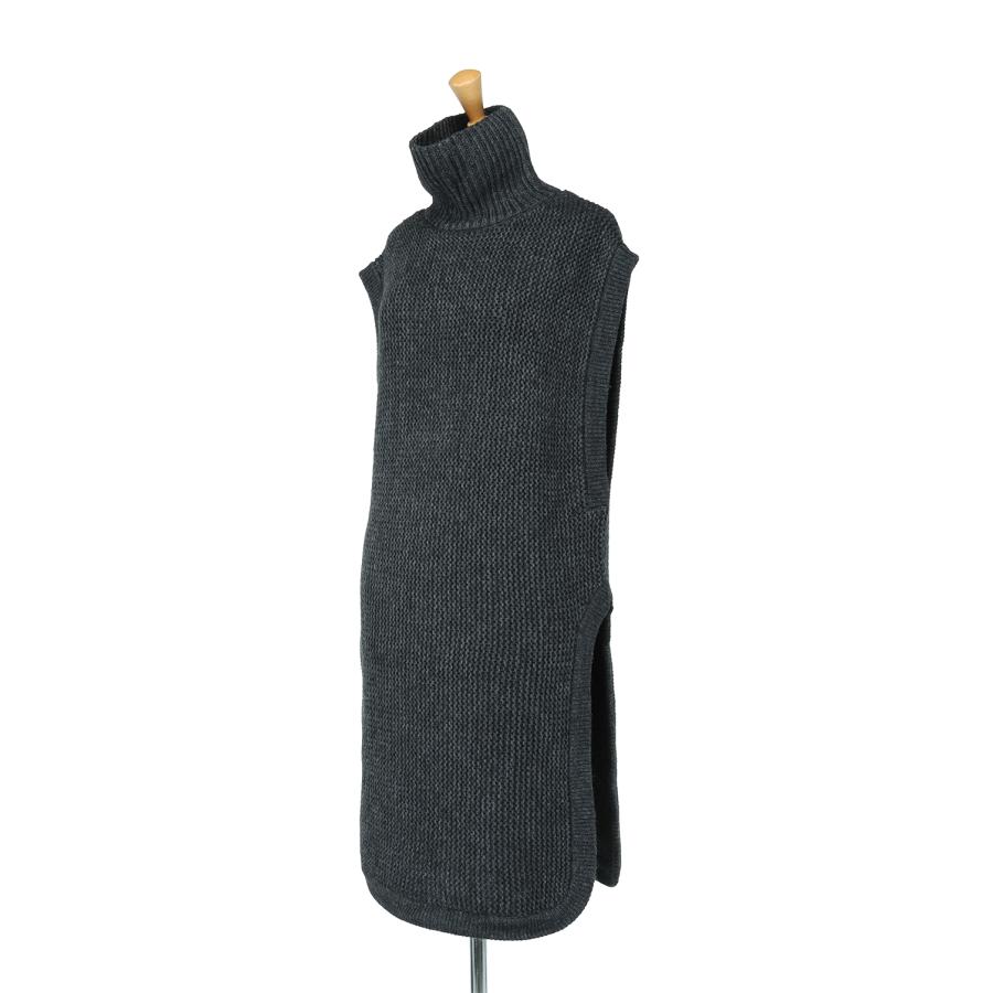 【SALE】TODAYFUL トゥデイフル  Roundhem Knit Vest -CHARCOAL GRAY (12120505) | TODAYFUL | 01