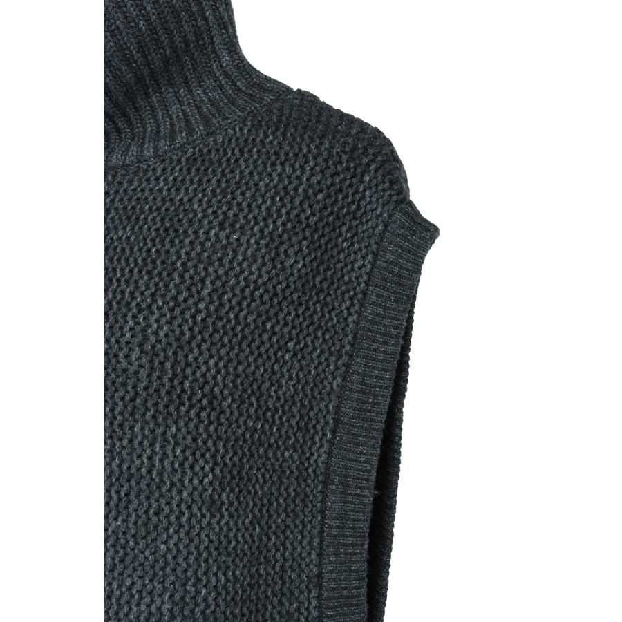 【SALE】TODAYFUL トゥデイフル  Roundhem Knit Vest -CHARCOAL GRAY (12120505) | TODAYFUL | 03