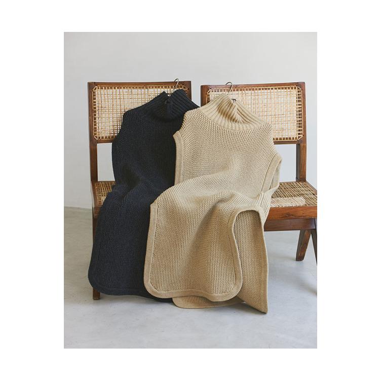 【SALE】TODAYFUL トゥデイフル  Roundhem Knit Vest -CHARCOAL GRAY (12120505) | TODAYFUL | 05