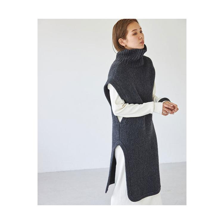 【SALE】TODAYFUL トゥデイフル  Roundhem Knit Vest -CHARCOAL GRAY (12120505) | TODAYFUL | 06