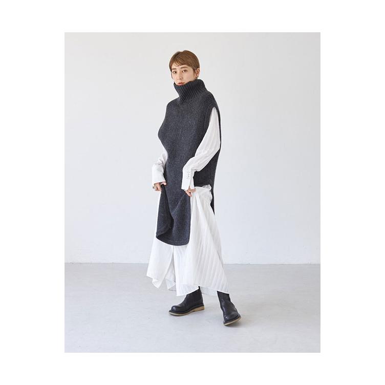 【SALE】TODAYFUL トゥデイフル  Roundhem Knit Vest -CHARCOAL GRAY (12120505) | TODAYFUL | 08