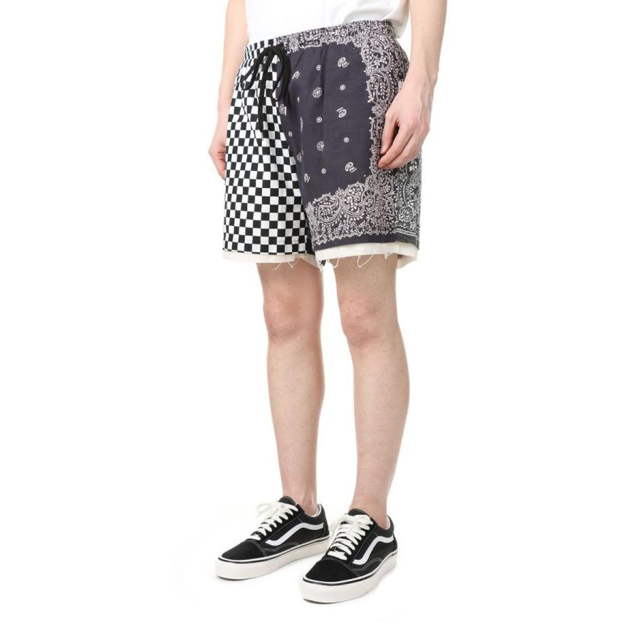 【SALE】BANDANA PATCH SHORT PANTS - BLACK / 3 #2 Children Of The Discordance(チルドレンオブザディスコーダンス) | Children of the discordance | 02