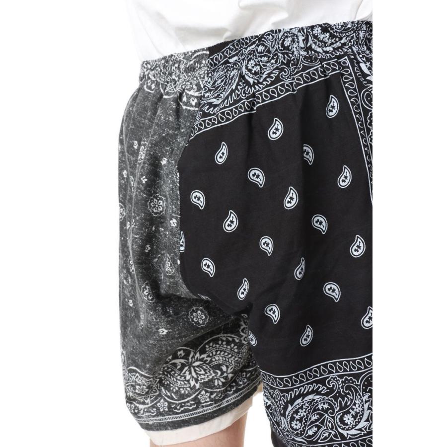 【SALE】BANDANA PATCH SHORT PANTS - BLACK / 3 #2 Children Of The Discordance(チルドレンオブザディスコーダンス) | Children of the discordance | 05