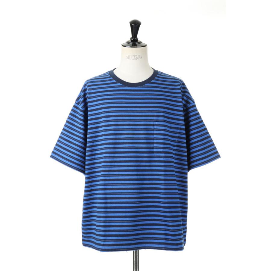 【P5倍 / SALE】BAGGY TEE S/S COTTON BORDER JERSEY-NAVY BLUE(F274001C) [BP] First Down -Men-(ファースト・ダウン)First Down | FIRST DOWN
