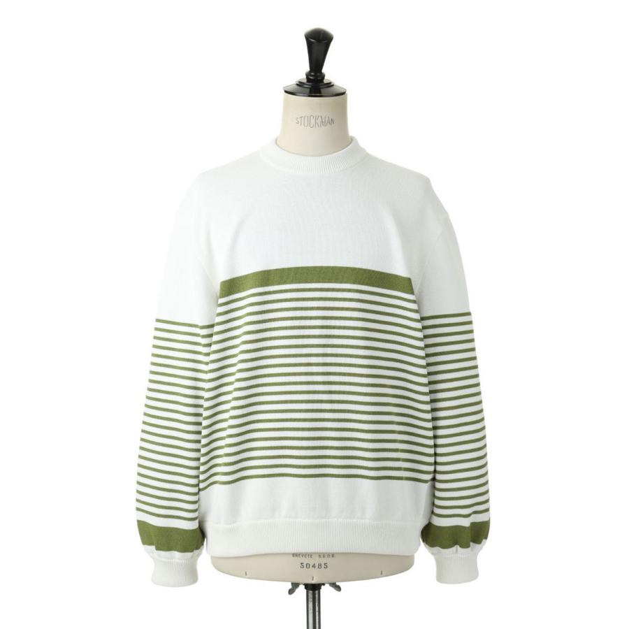 【P5倍 / SALE】Border Sweater-Green (DWVA034) Digawel(ディガウェル) | DIGAWEL