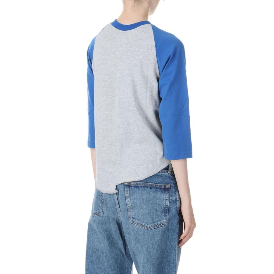 【P5倍 / SALE】Baseball top / Ladies size-GRAY/BLUE(cc22ss-07) 77circa -Women-(ナナナナサーカ) | 77circa | 02