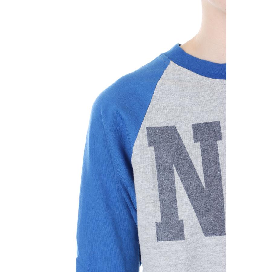 【P5倍 / SALE】Baseball top / Ladies size-GRAY/BLUE(cc22ss-07) 77circa -Women-(ナナナナサーカ) | 77circa | 03