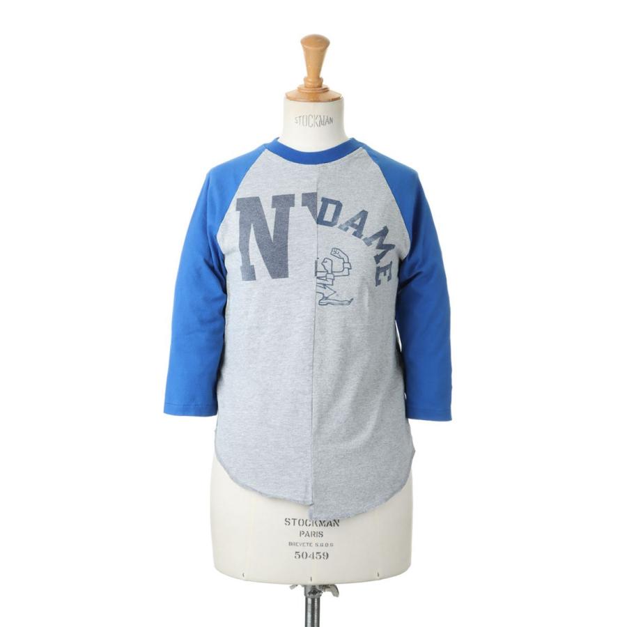 【P5倍 / SALE】Baseball top / Ladies size-GRAY/BLUE(cc22ss-07) 77circa -Women-(ナナナナサーカ) | 77circa | 05