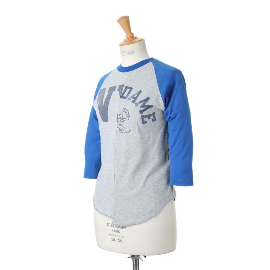 【P5倍 / SALE】Baseball top / Ladies size-GRAY/BLUE(cc22ss-07) 77circa -Women-(ナナナナサーカ) | 77circa | 06