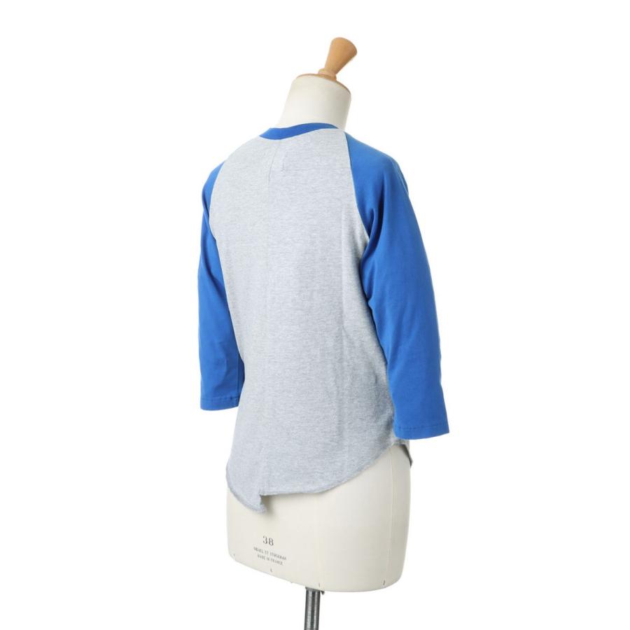 【P5倍 / SALE】Baseball top / Ladies size-GRAY/BLUE(cc22ss-07) 77circa -Women-(ナナナナサーカ) | 77circa | 07