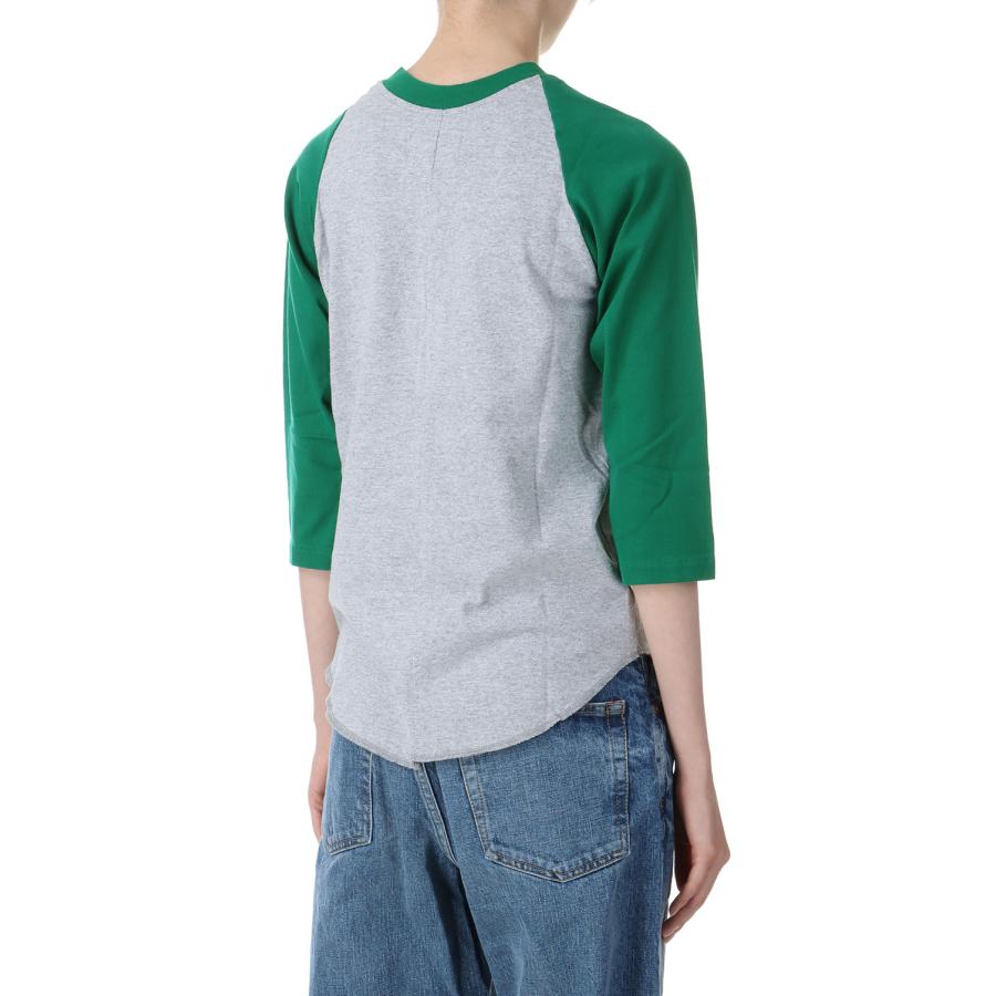 【P10倍】【SALE】Baseball top / Ladies size-GRAY/GREEN(cc22ss-07) 77circa -Women-(ナナナナサーカ) | 77circa | 02