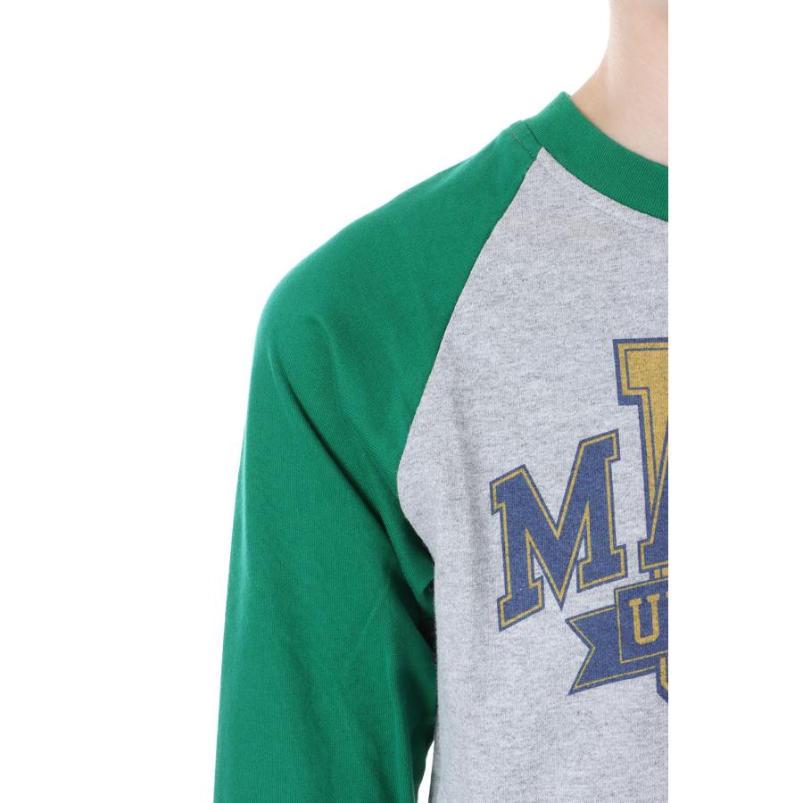 【P10倍】【SALE】Baseball top / Ladies size-GRAY/GREEN(cc22ss-07) 77circa -Women-(ナナナナサーカ) | 77circa | 03