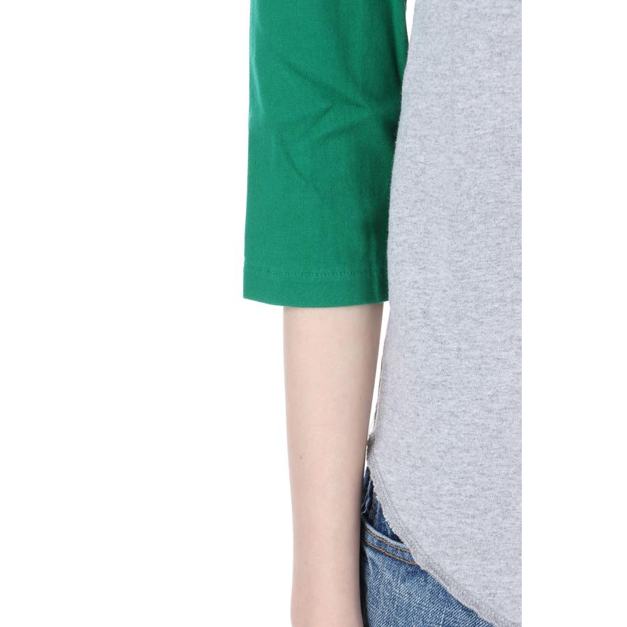【P10倍】【SALE】Baseball top / Ladies size-GRAY/GREEN(cc22ss-07) 77circa -Women-(ナナナナサーカ) | 77circa | 04